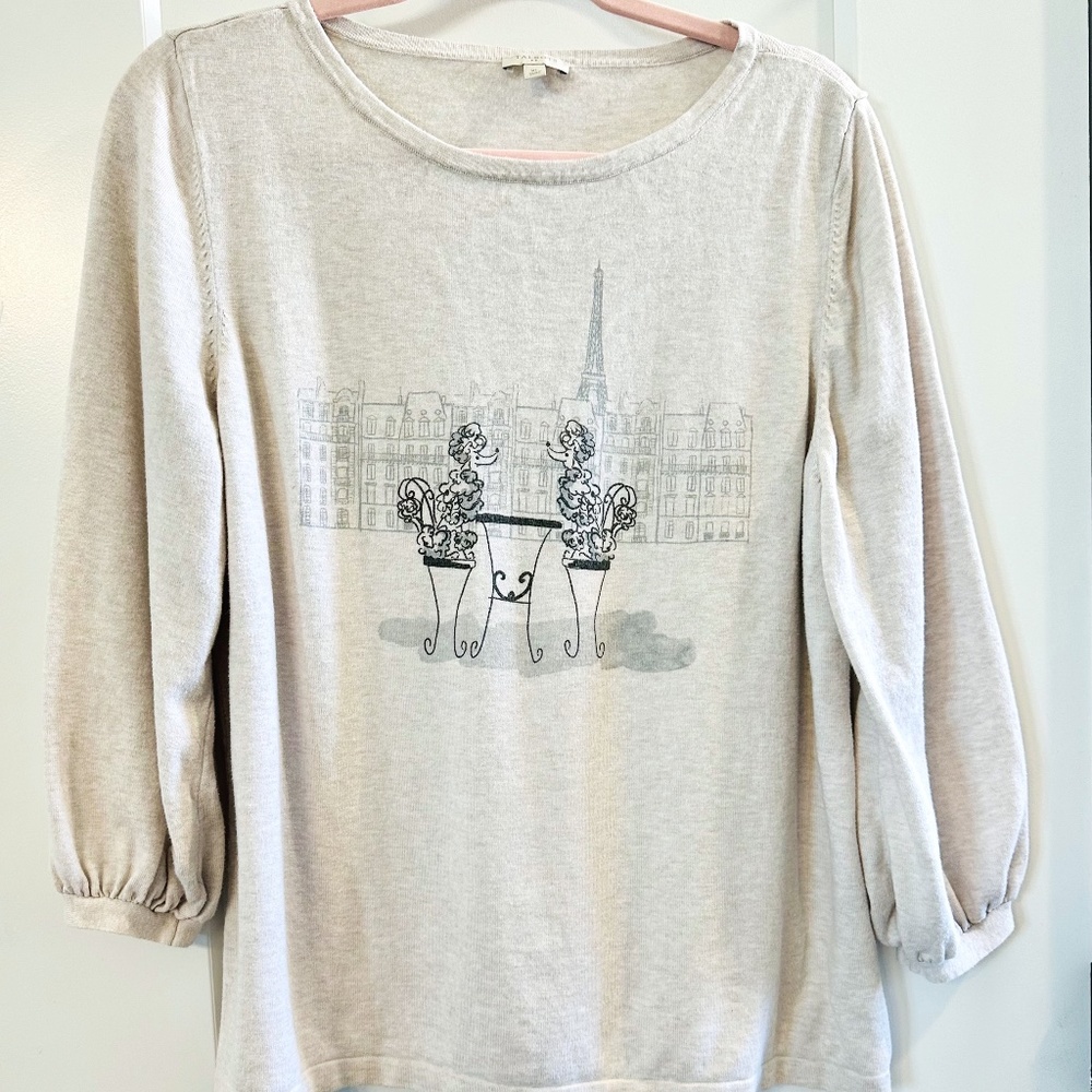 Talbots French Poodles Bistro Sweater XL